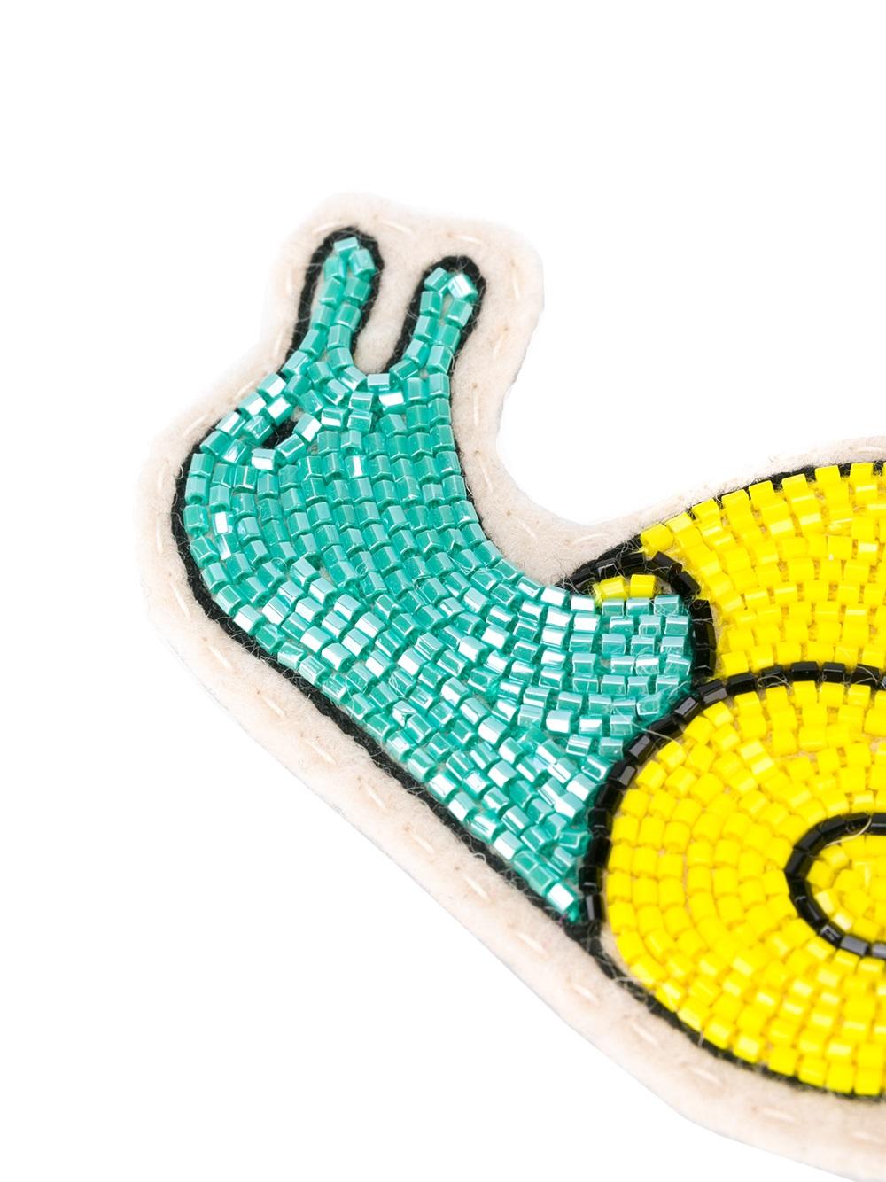 beaded snail velcro patch