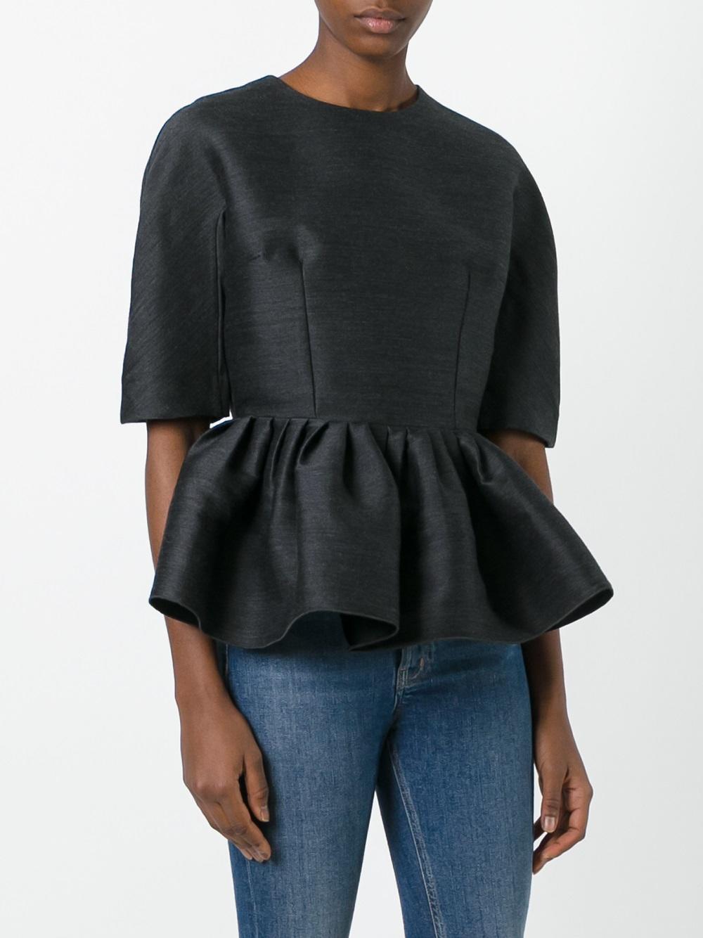 peplum hem blouse