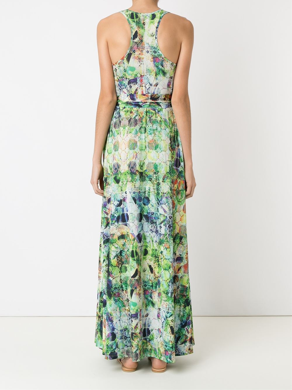 abstract print long dress