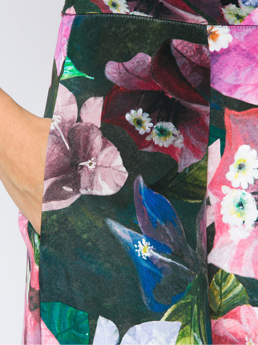 floral A-line skirt
