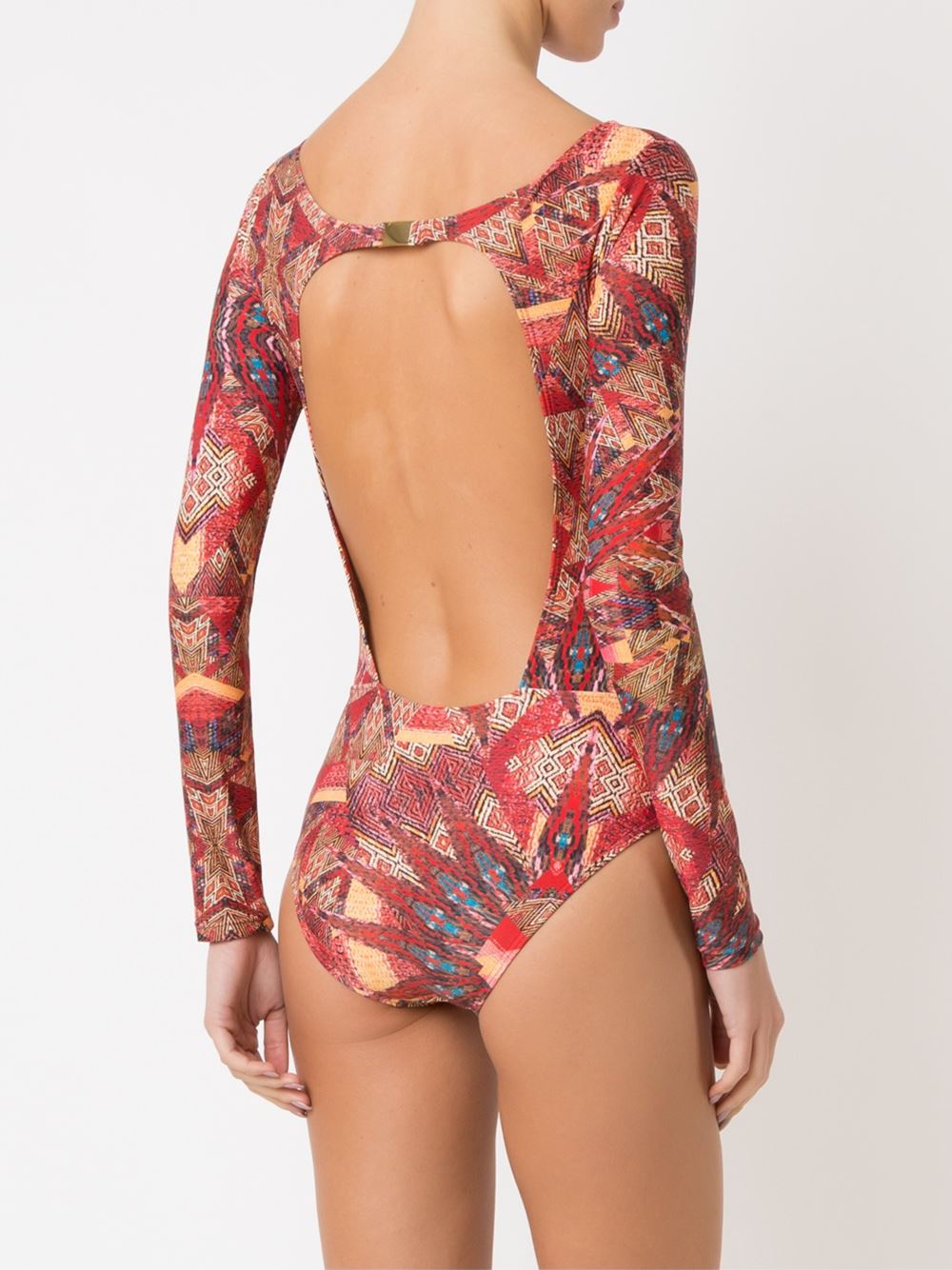 abstract print swimsuit