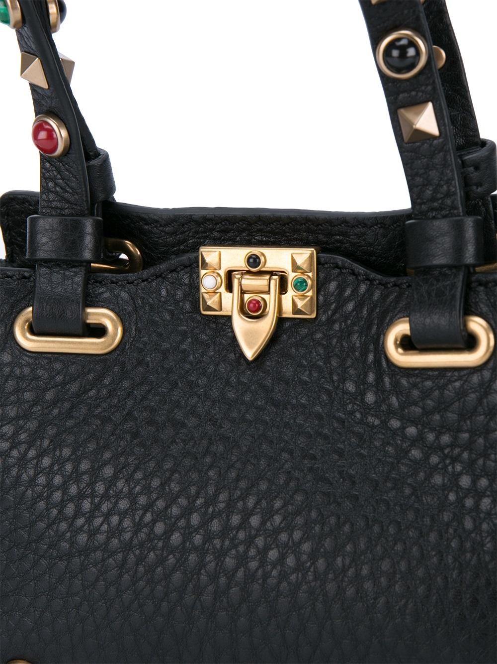 micro 'Rockstud Rolling' tote