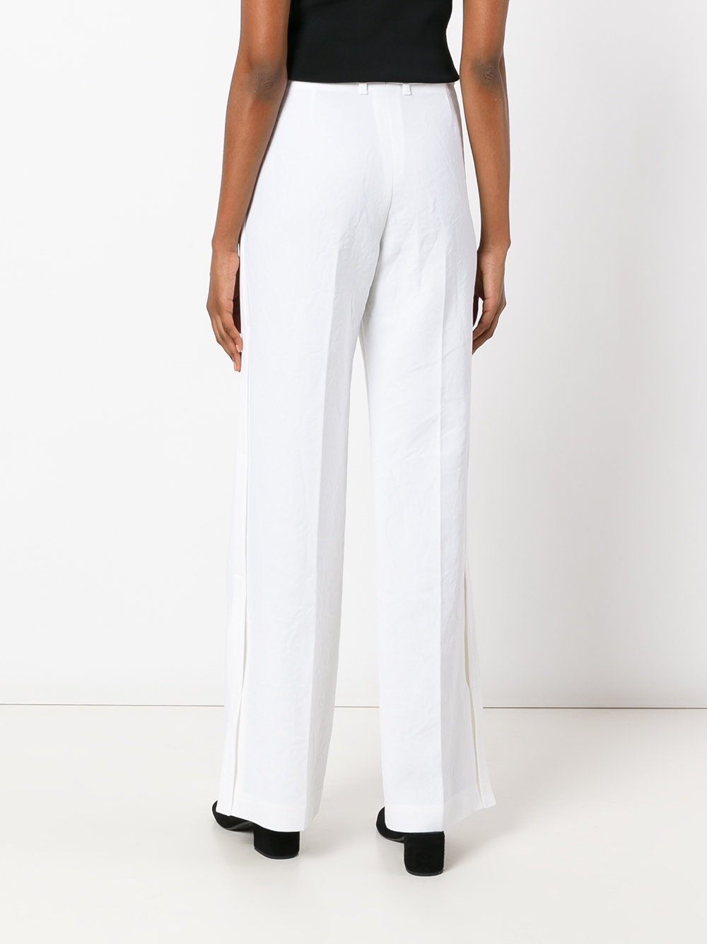 tailored straight trousers