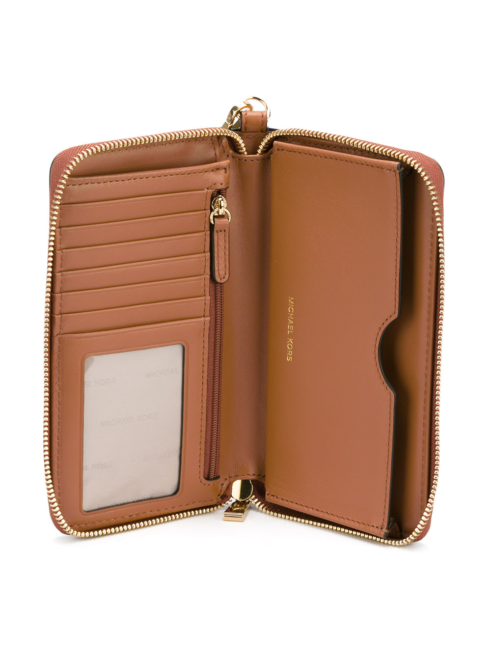 stripe zip around wallet