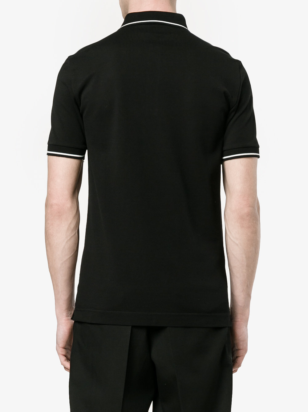 crown-embroidered polo shirt