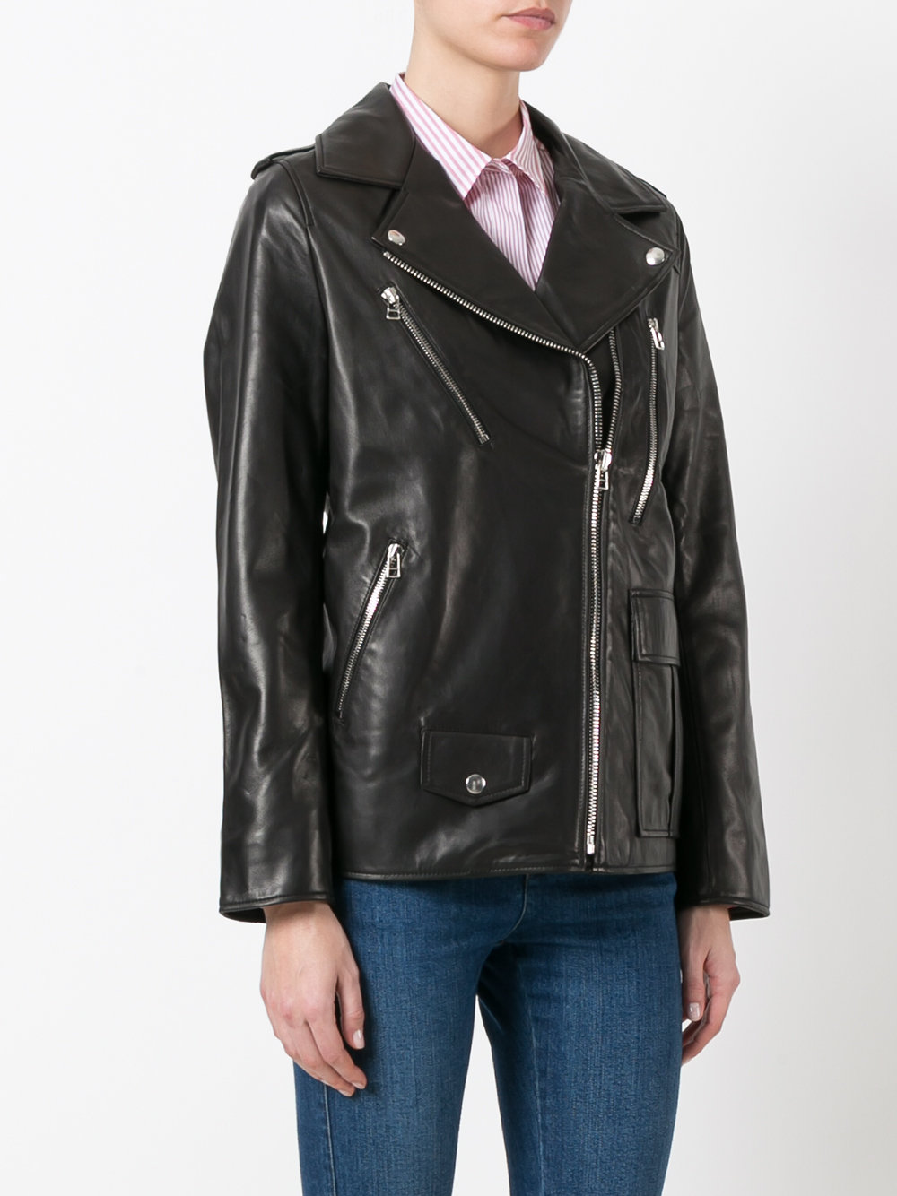 oversized leather jacket 