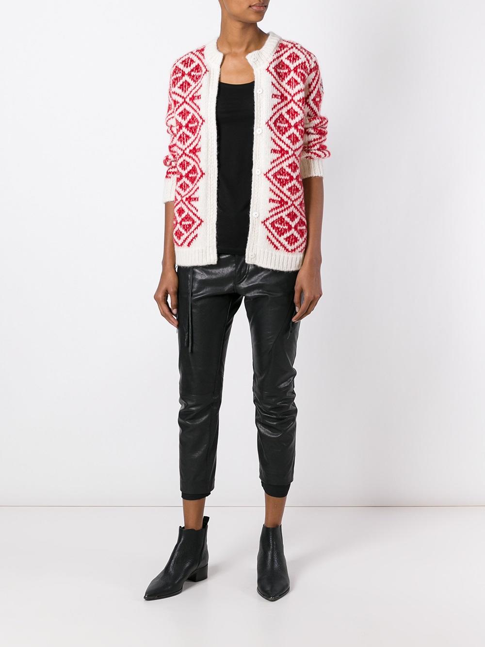 geometric pattern cardigan