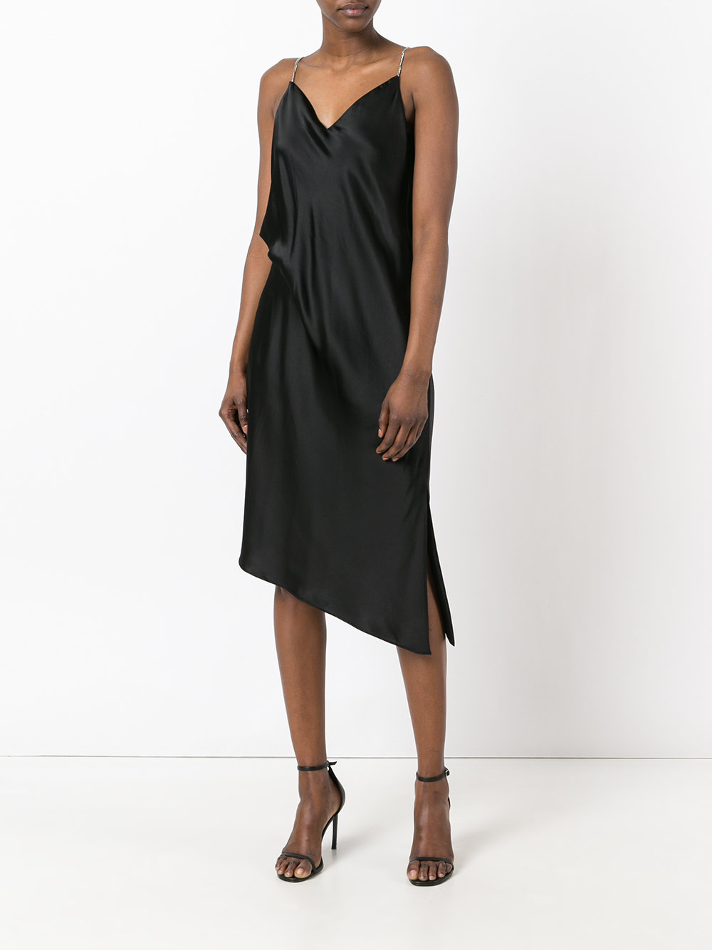 asymmetric slip dress