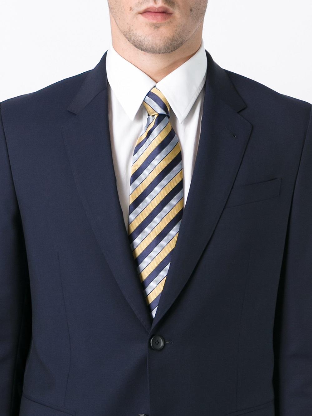metallic striped tie