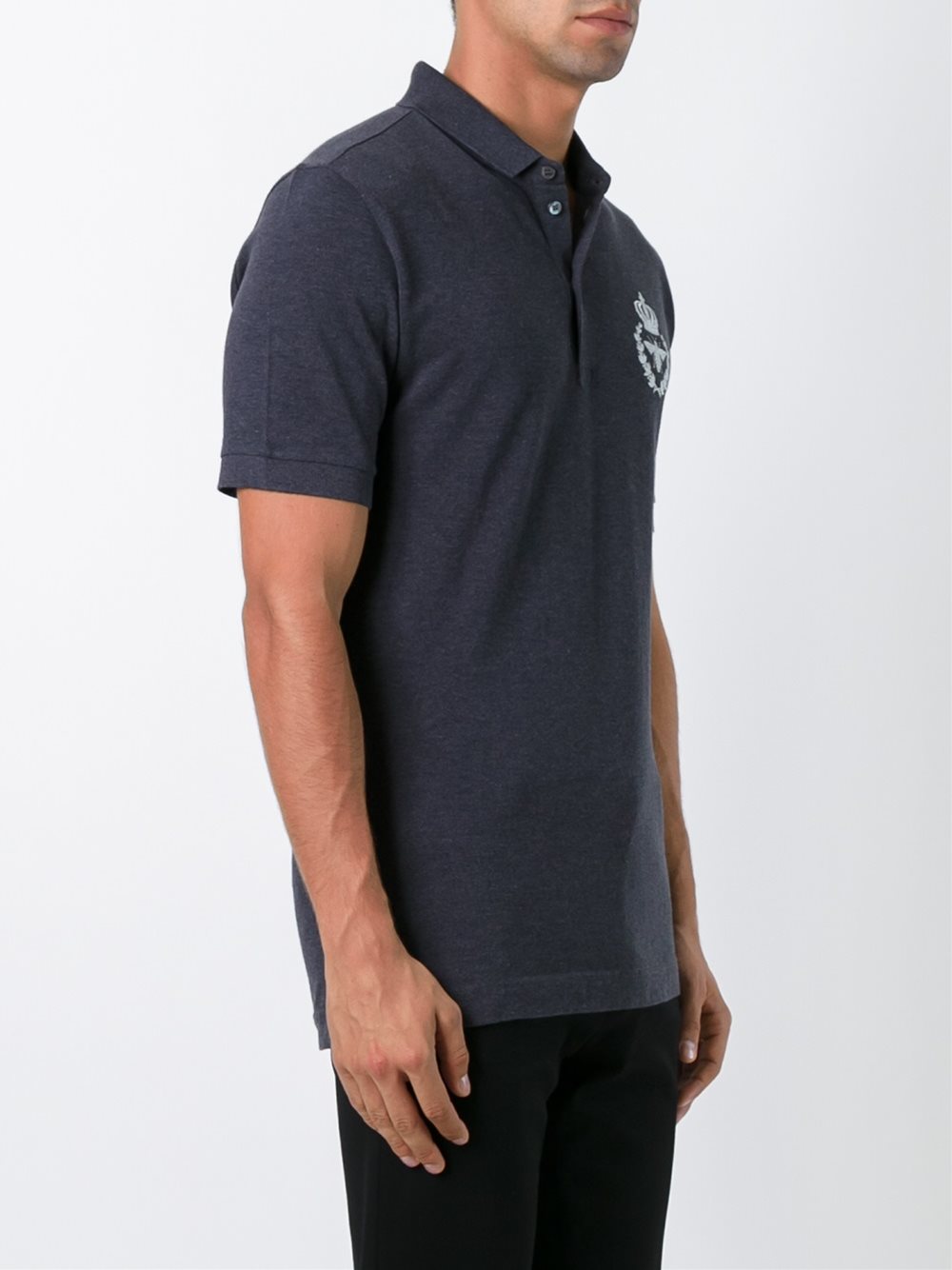 embroidered crown & bee polo shirt