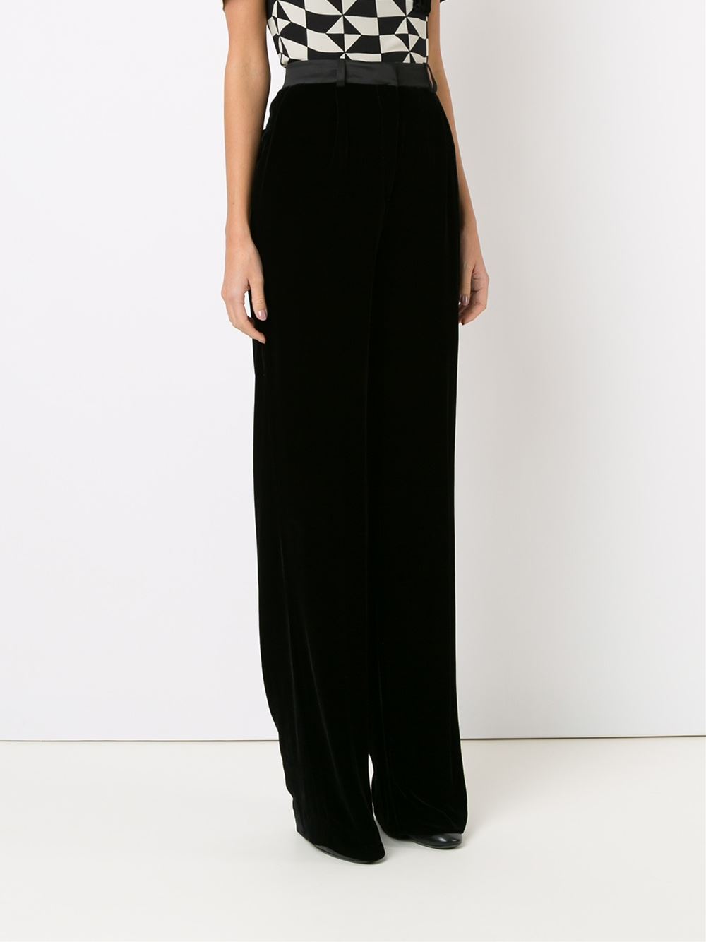 high-waisted trousers