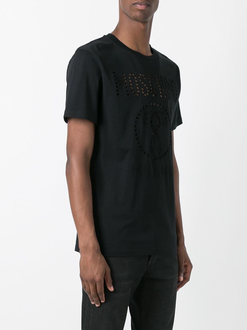 perforated logo T-shirt