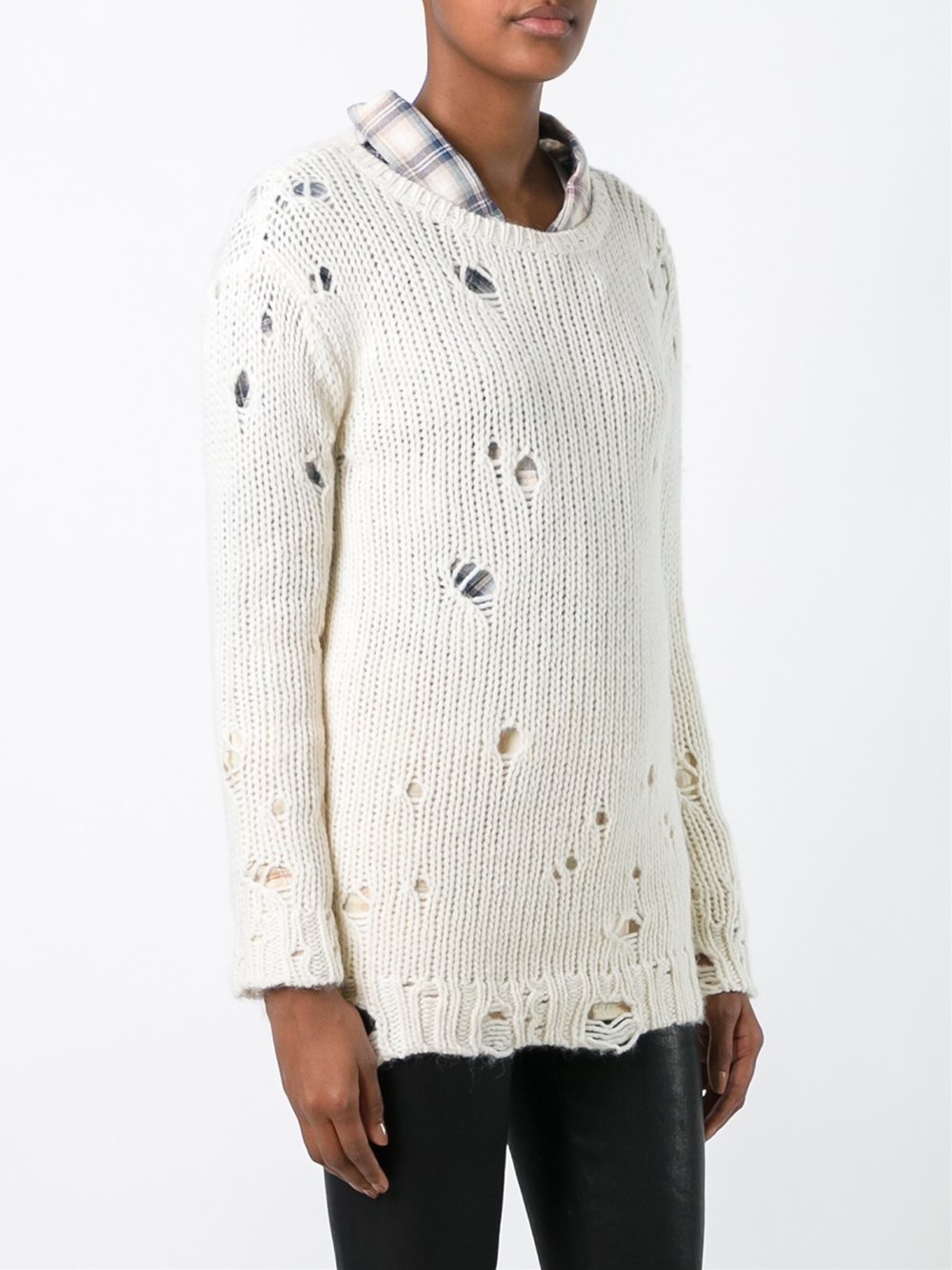 frayed sweater