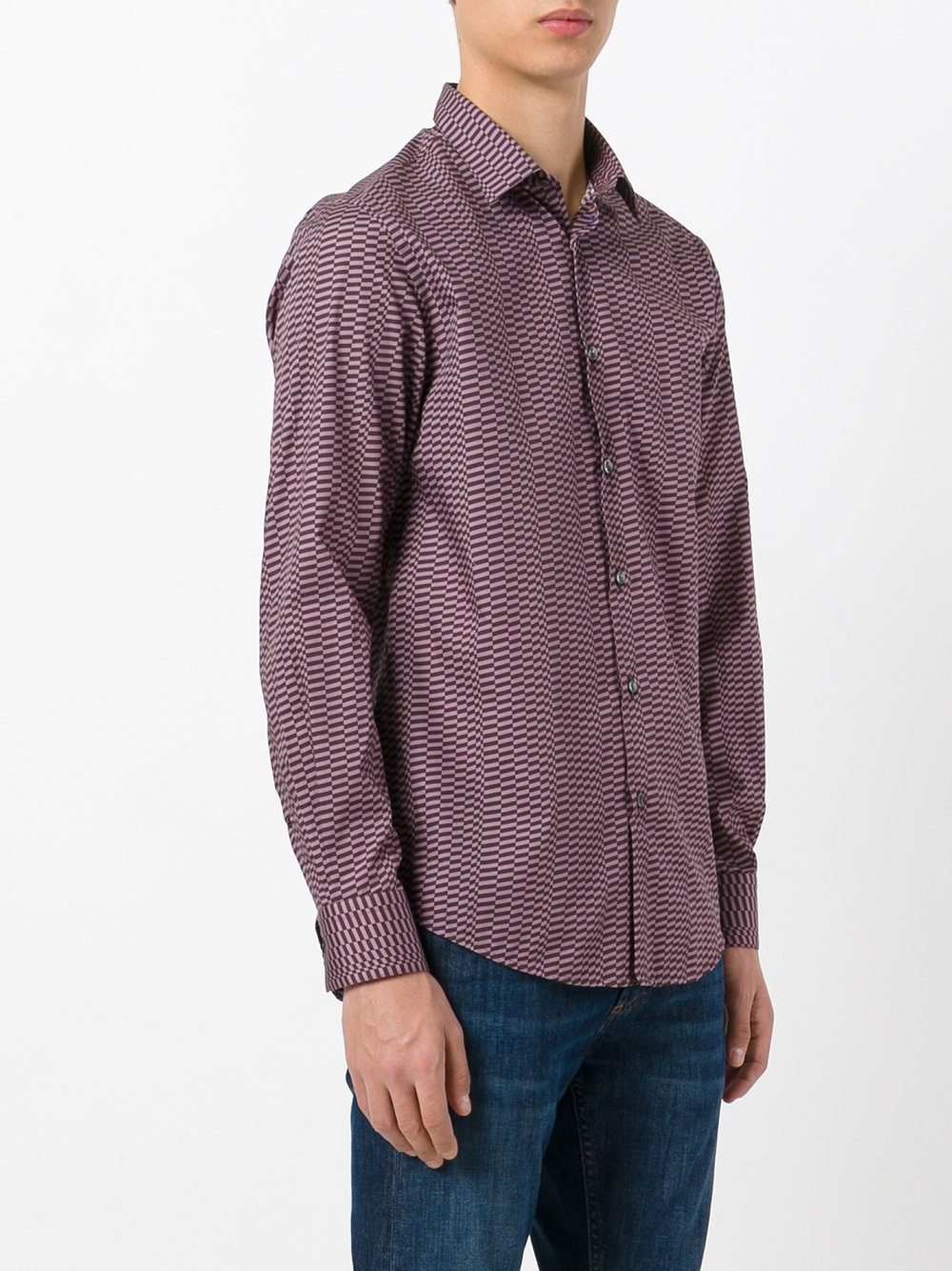 geometric print shirt