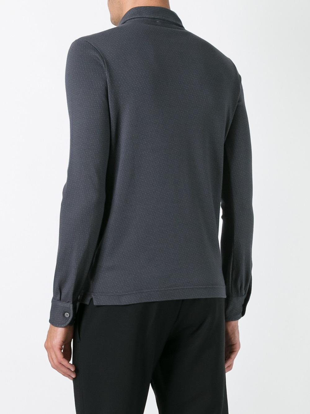 longsleeved polo shirt
