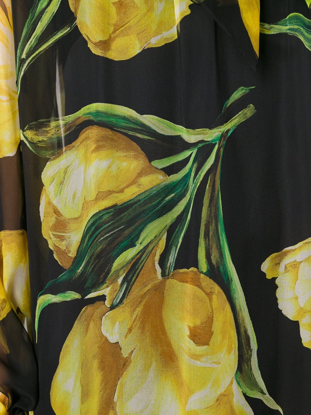 tulip print sheer dress