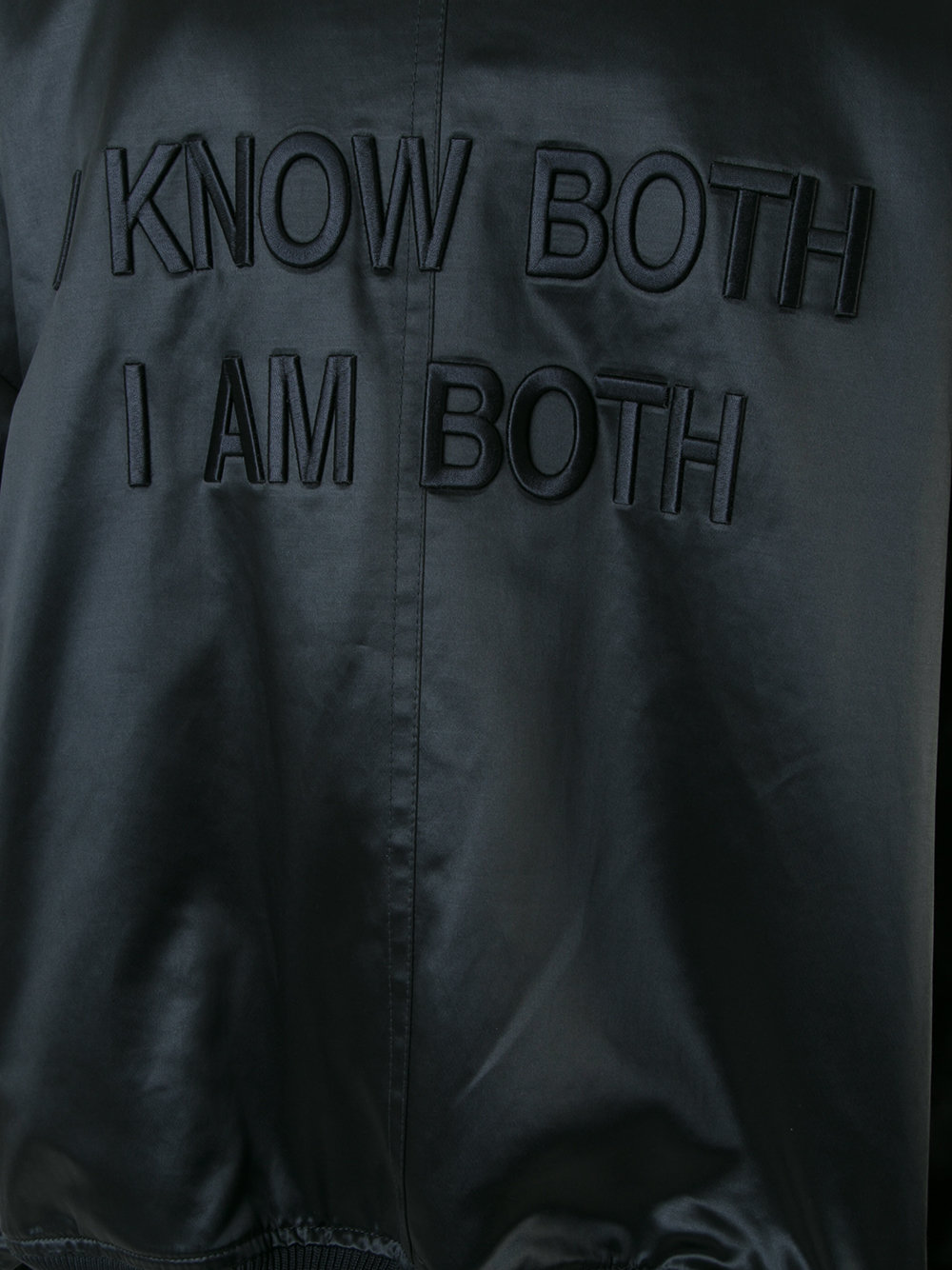 slogan back bomber jacket
