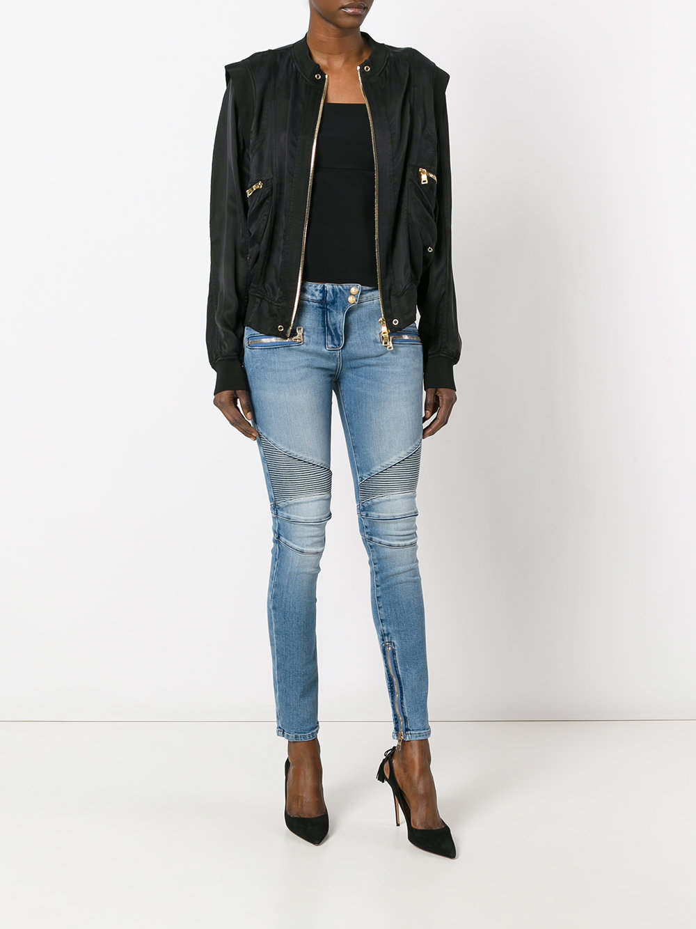 structured shoulder bomber jacket