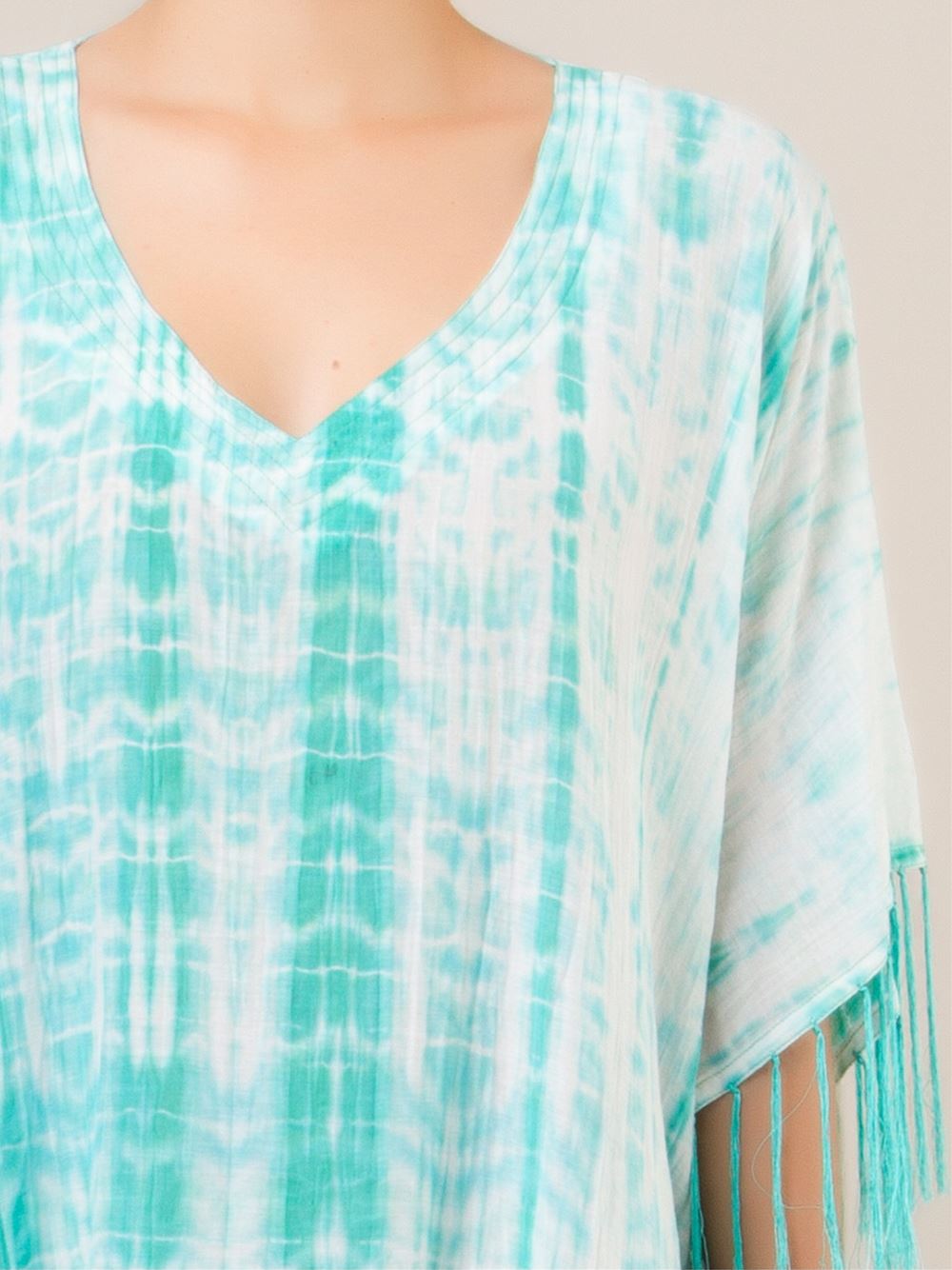 v-neck printed kaftan