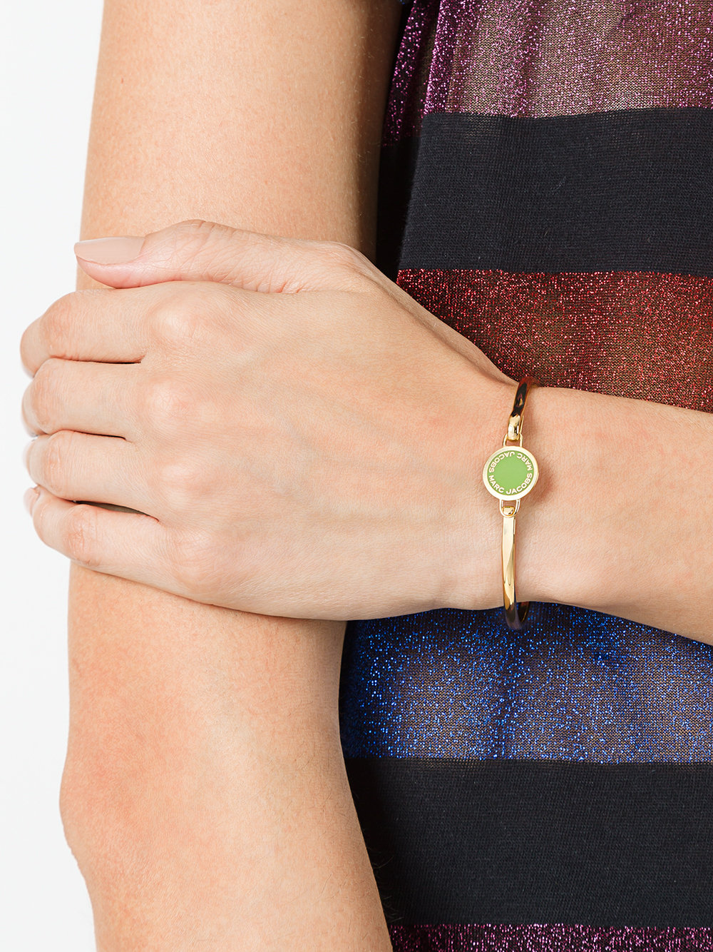 logo disc hinge bracelet