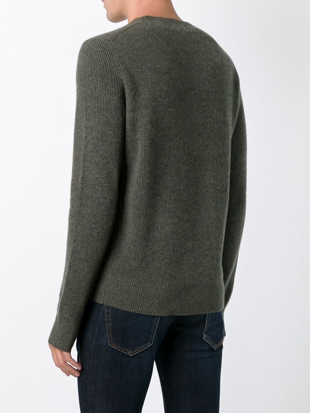 ribbed crew neck jumper