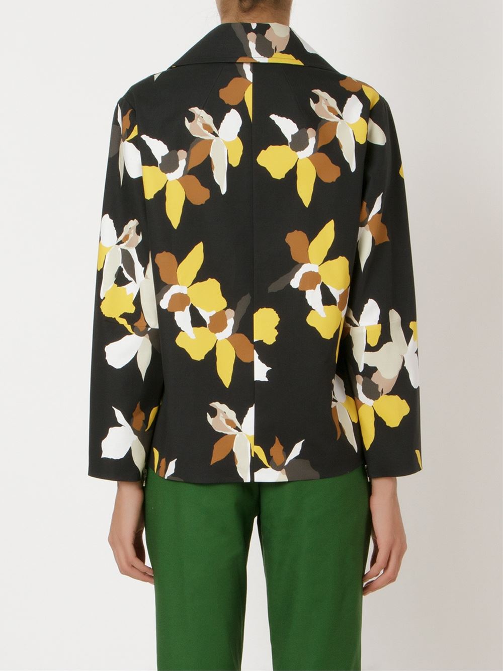 floral print biker jacket