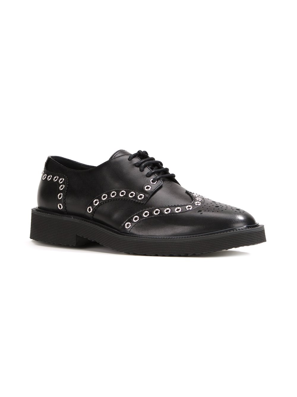 grommet embellished Derby shoes