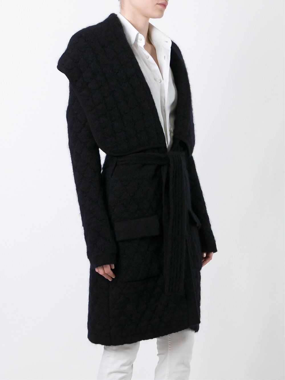 diamond knit cardi-coat 