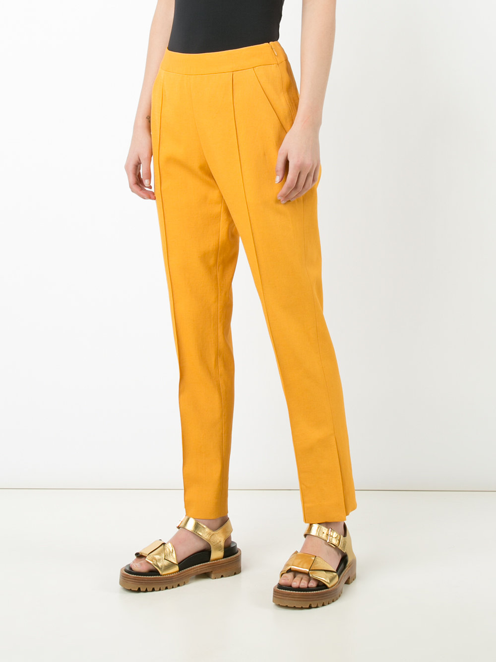 tailored slim-fit trousers