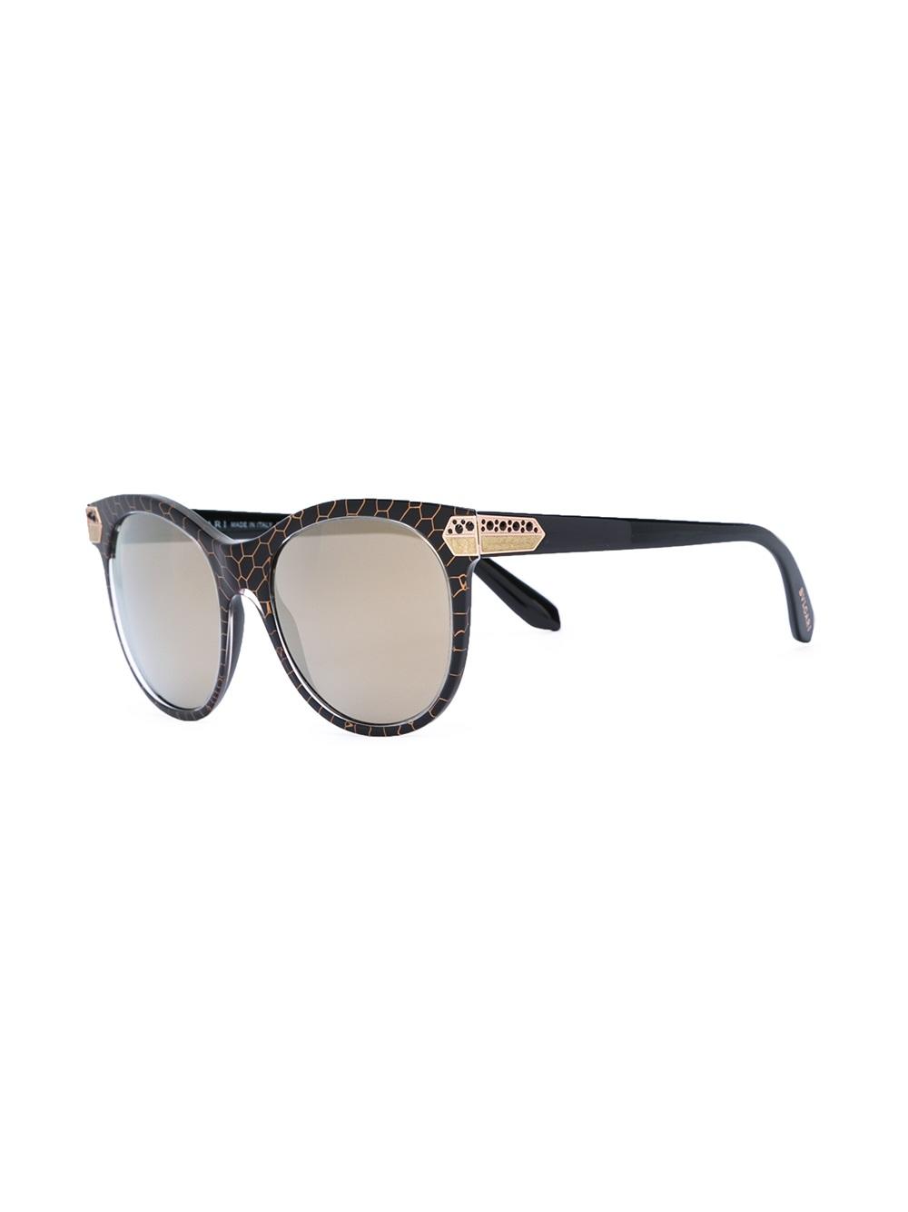 snakeskin effect sunglasses