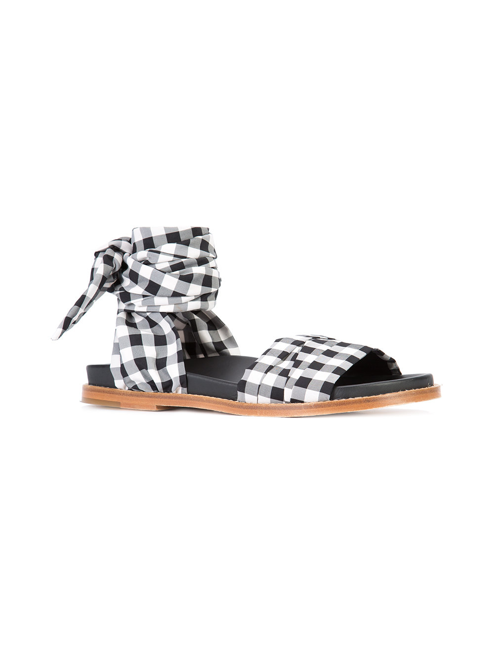 gingham strap sandals