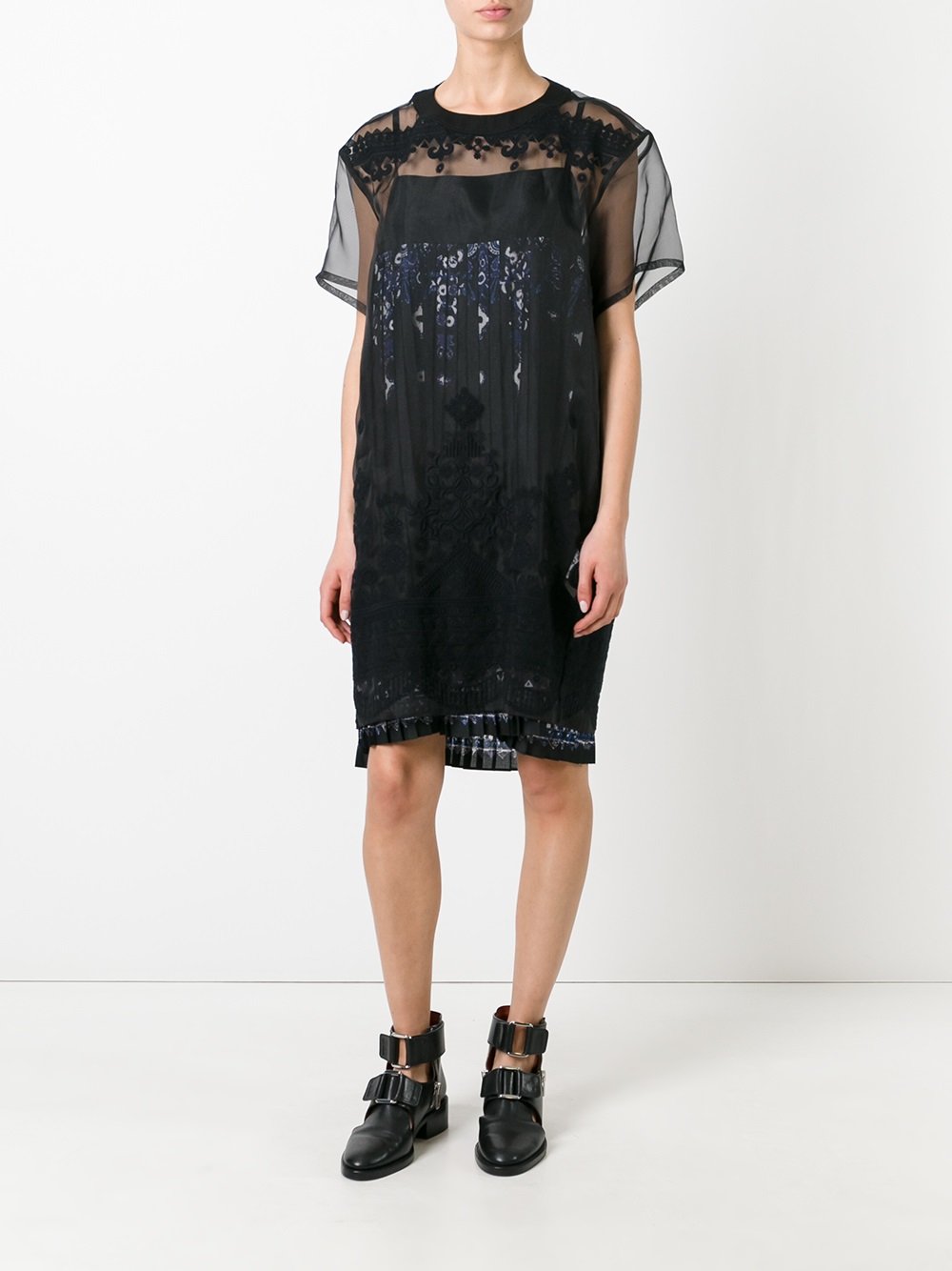 tribal lace organza dress