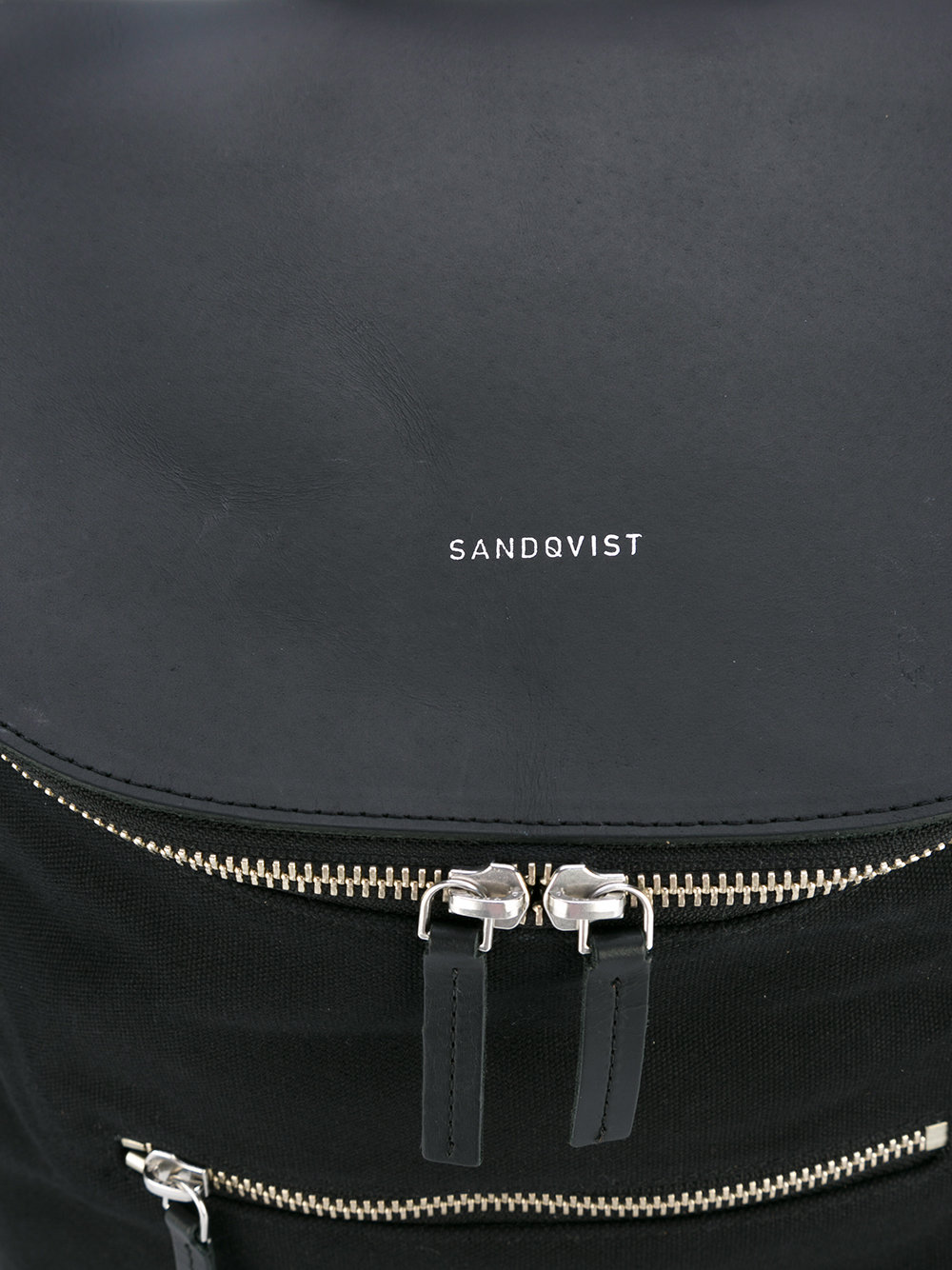 leather panel backpack 