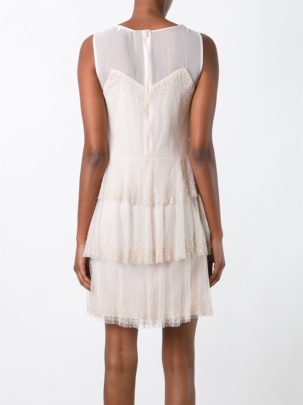embellished layered dress
