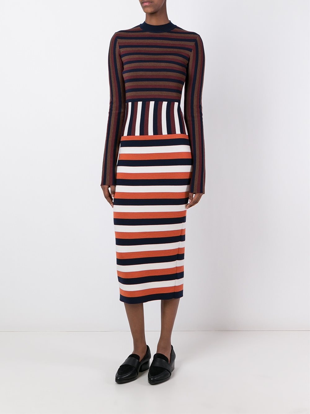 multi stripe dress