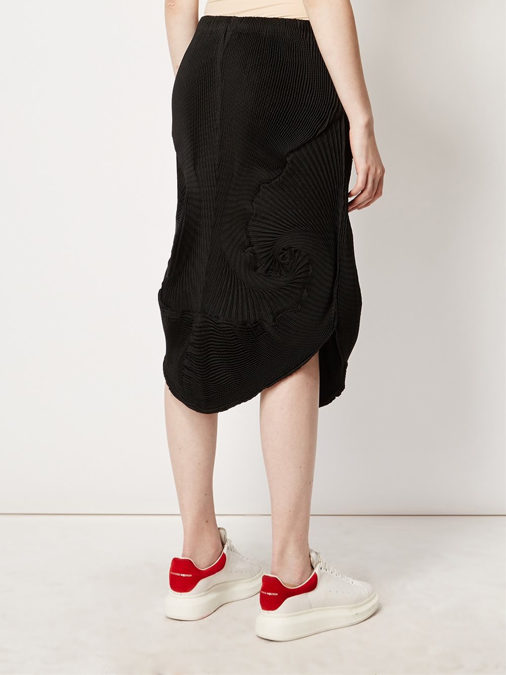 jacquard round hem skirt