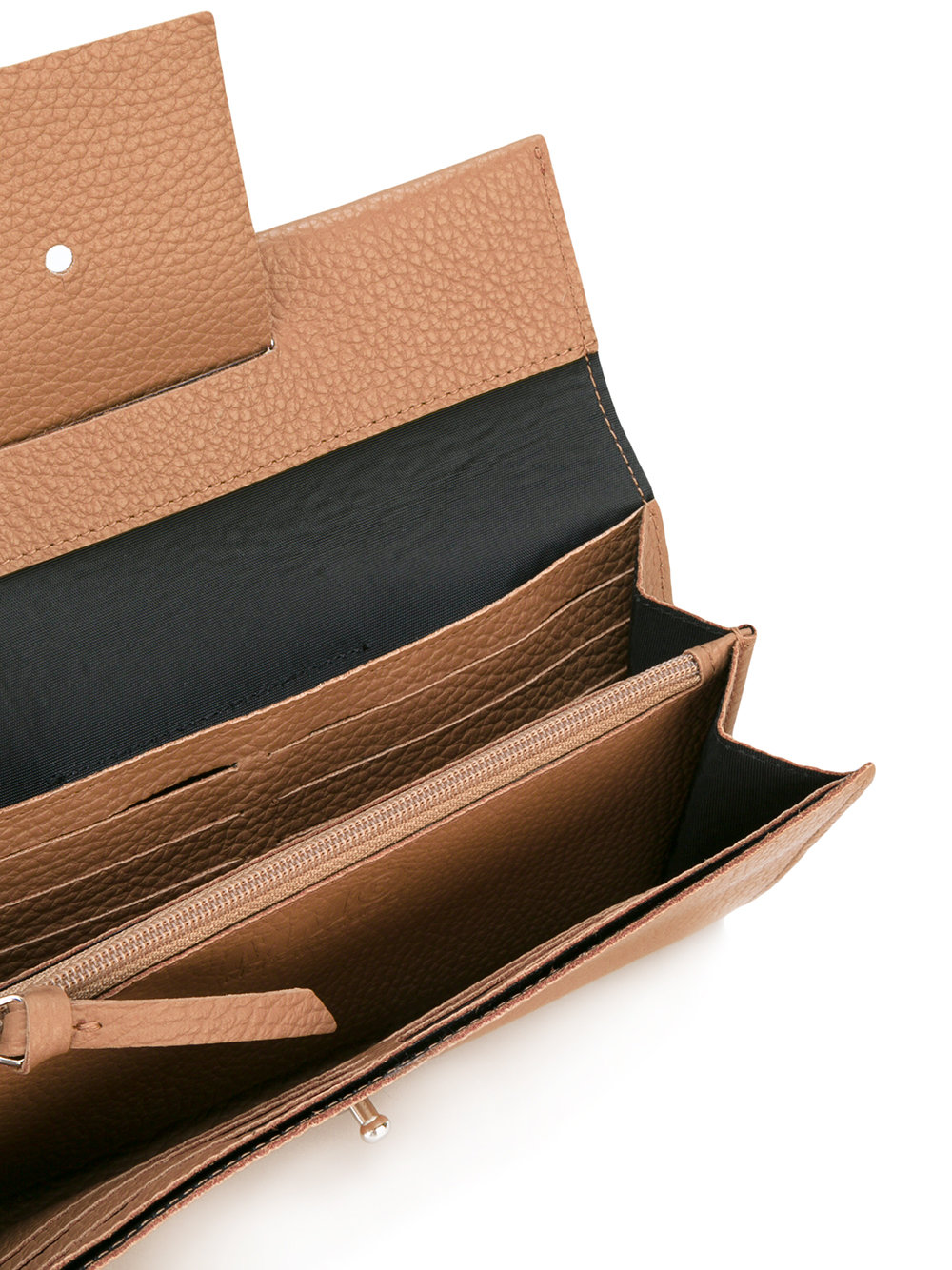 grained continental wallet