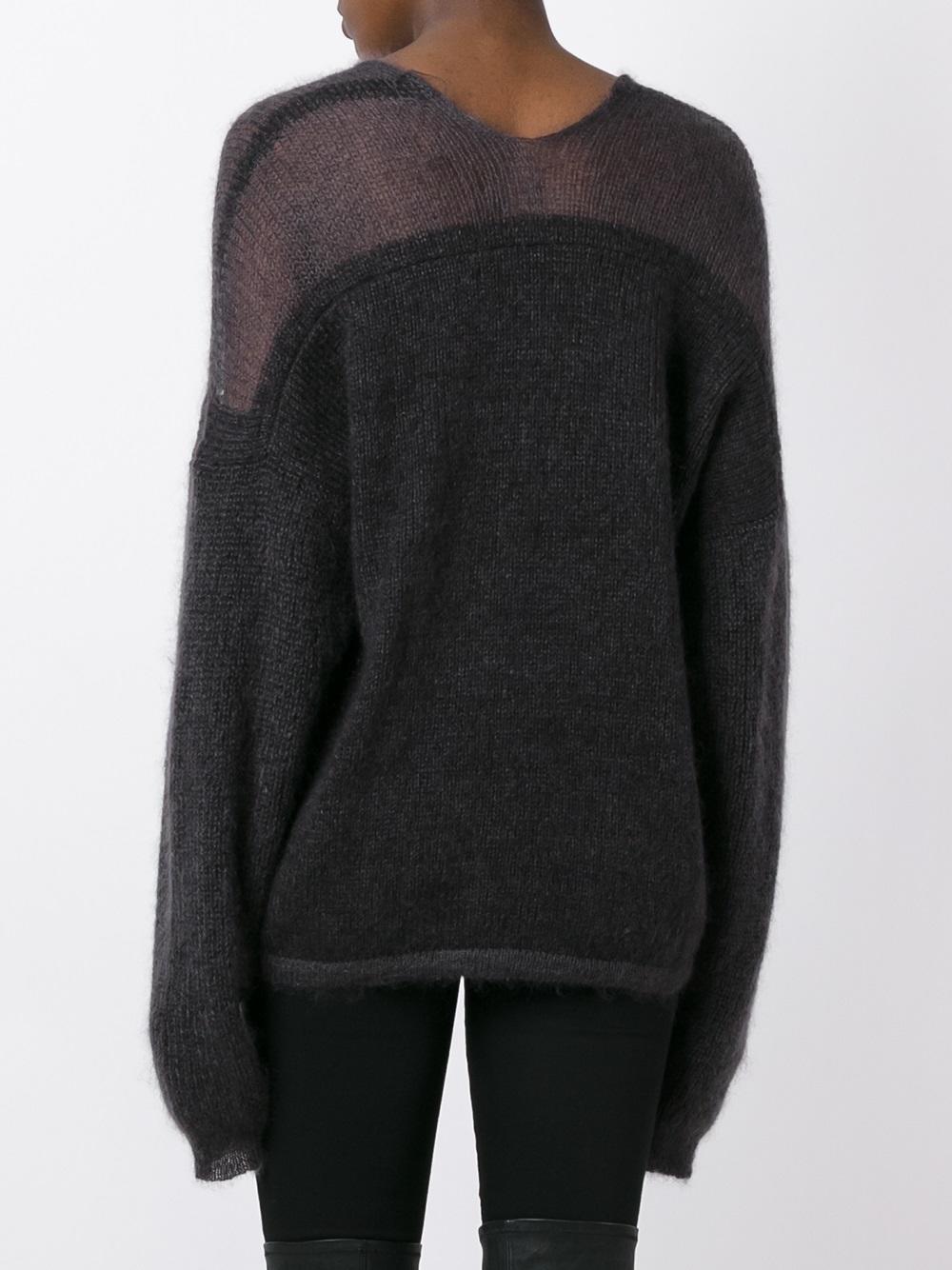 V-neck loose-fit jumper