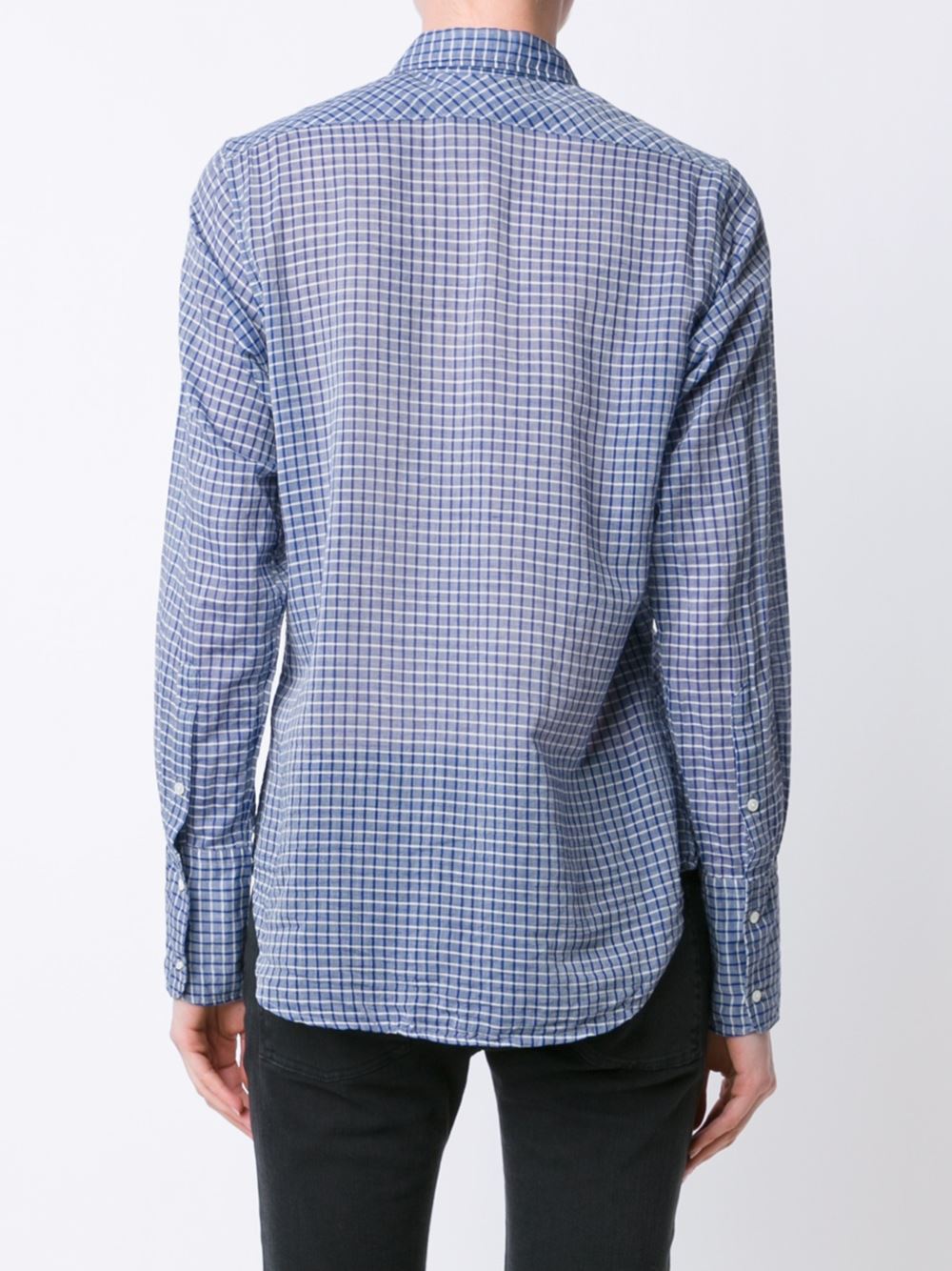 chest pocket checked shirt