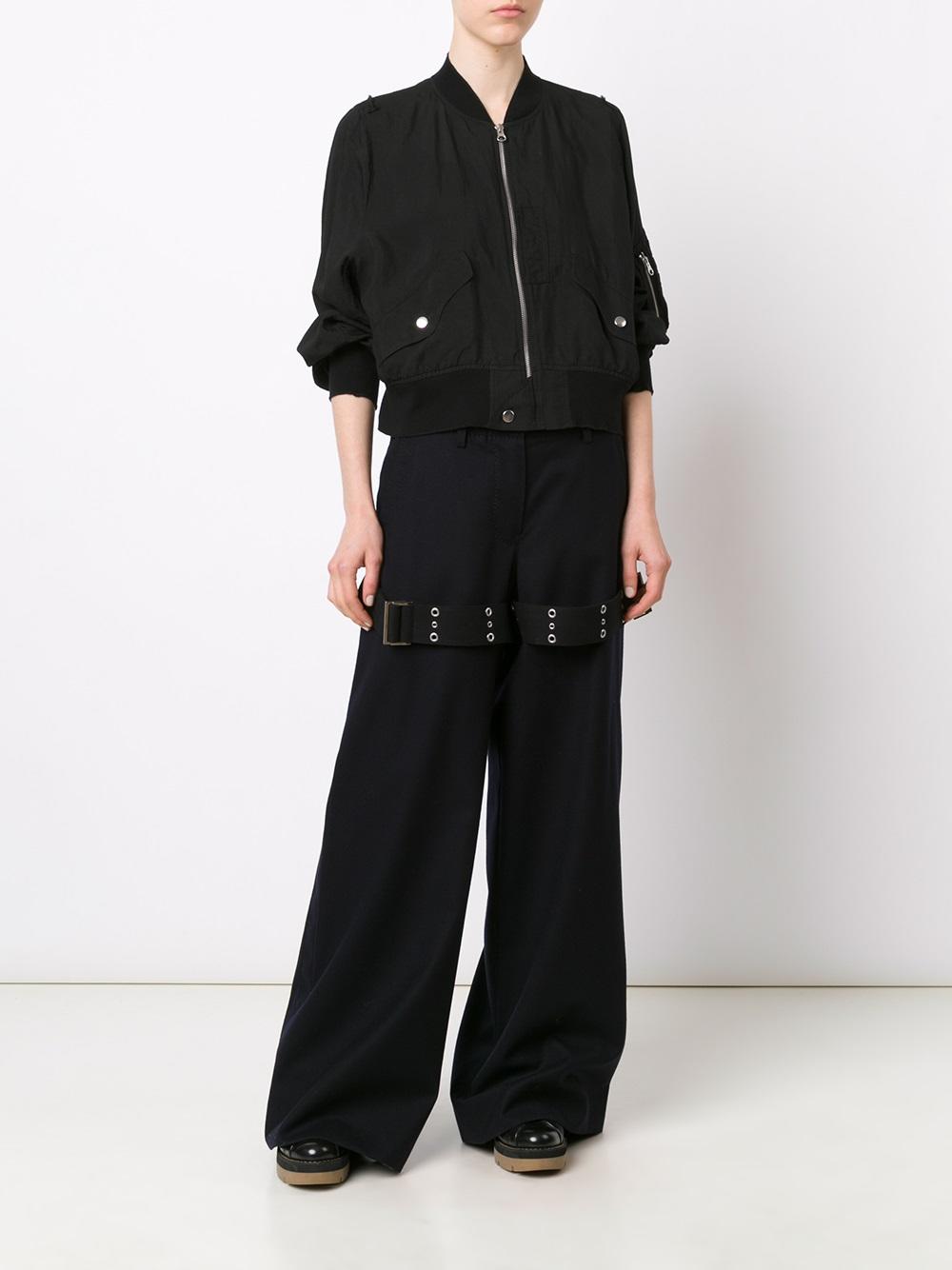 buckle strap palazzo pants