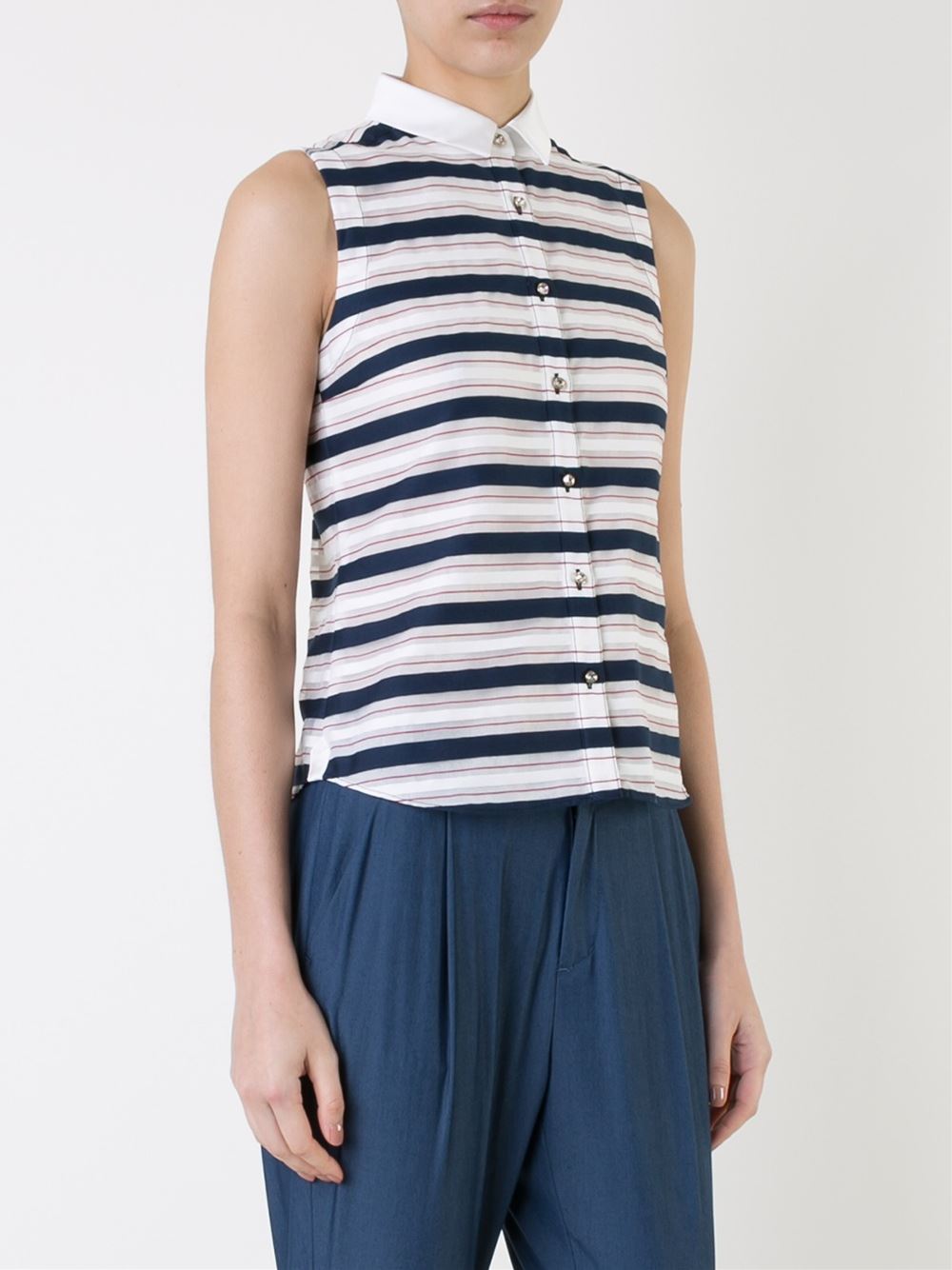 loveless 条纹无袖衬衫海淘返利 | 米饭粒返利网