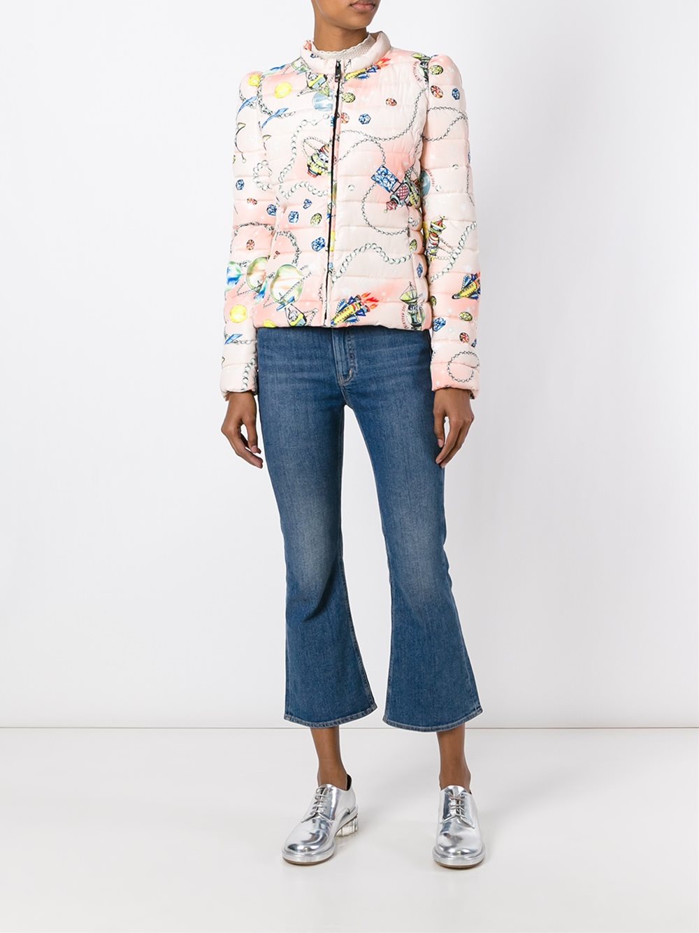 jewel print bomber jacket