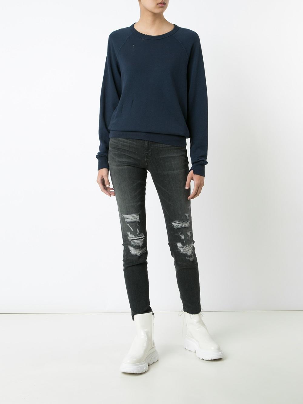 destroyed effect sweatshirt