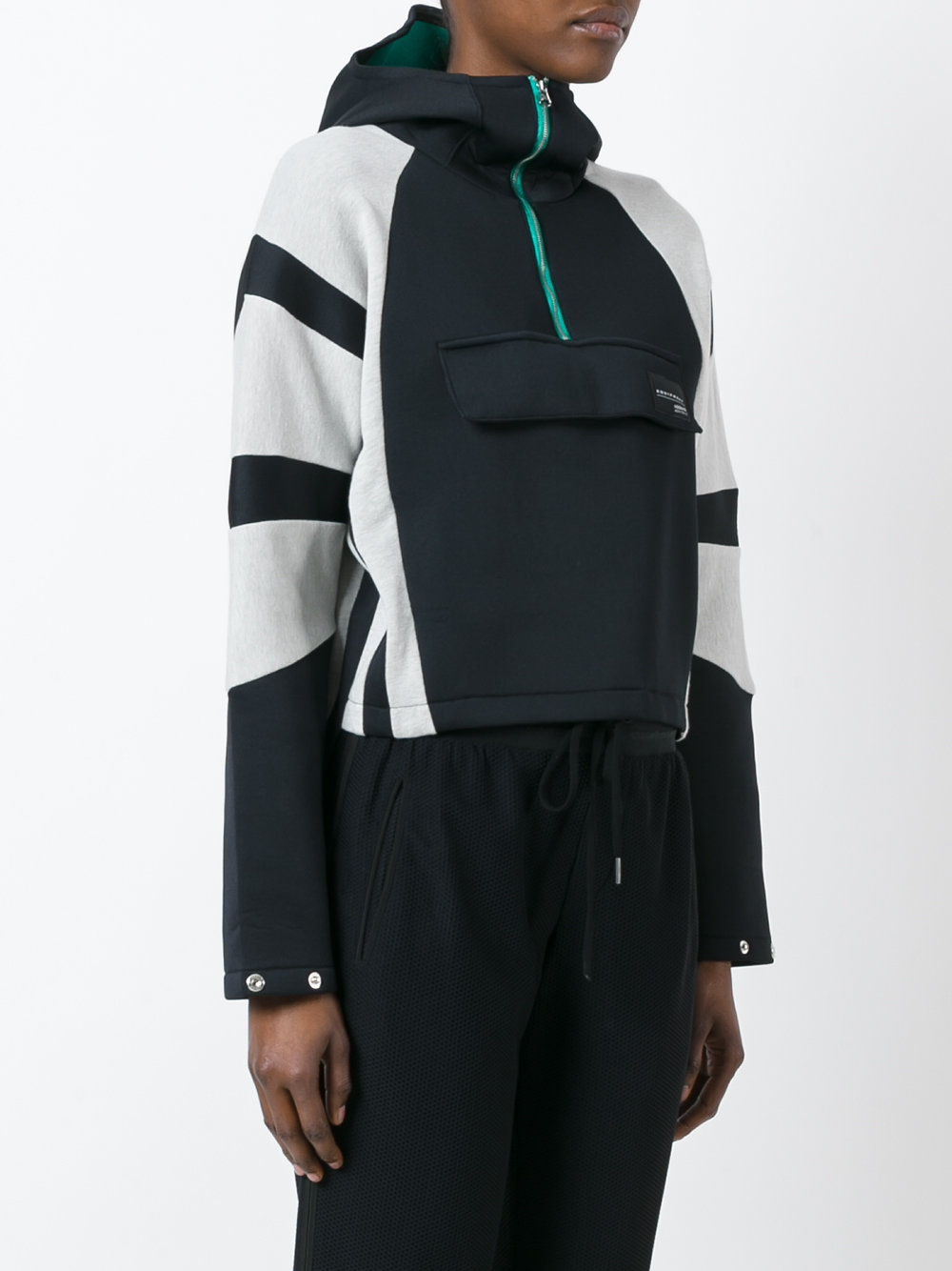 contrast hoodie 