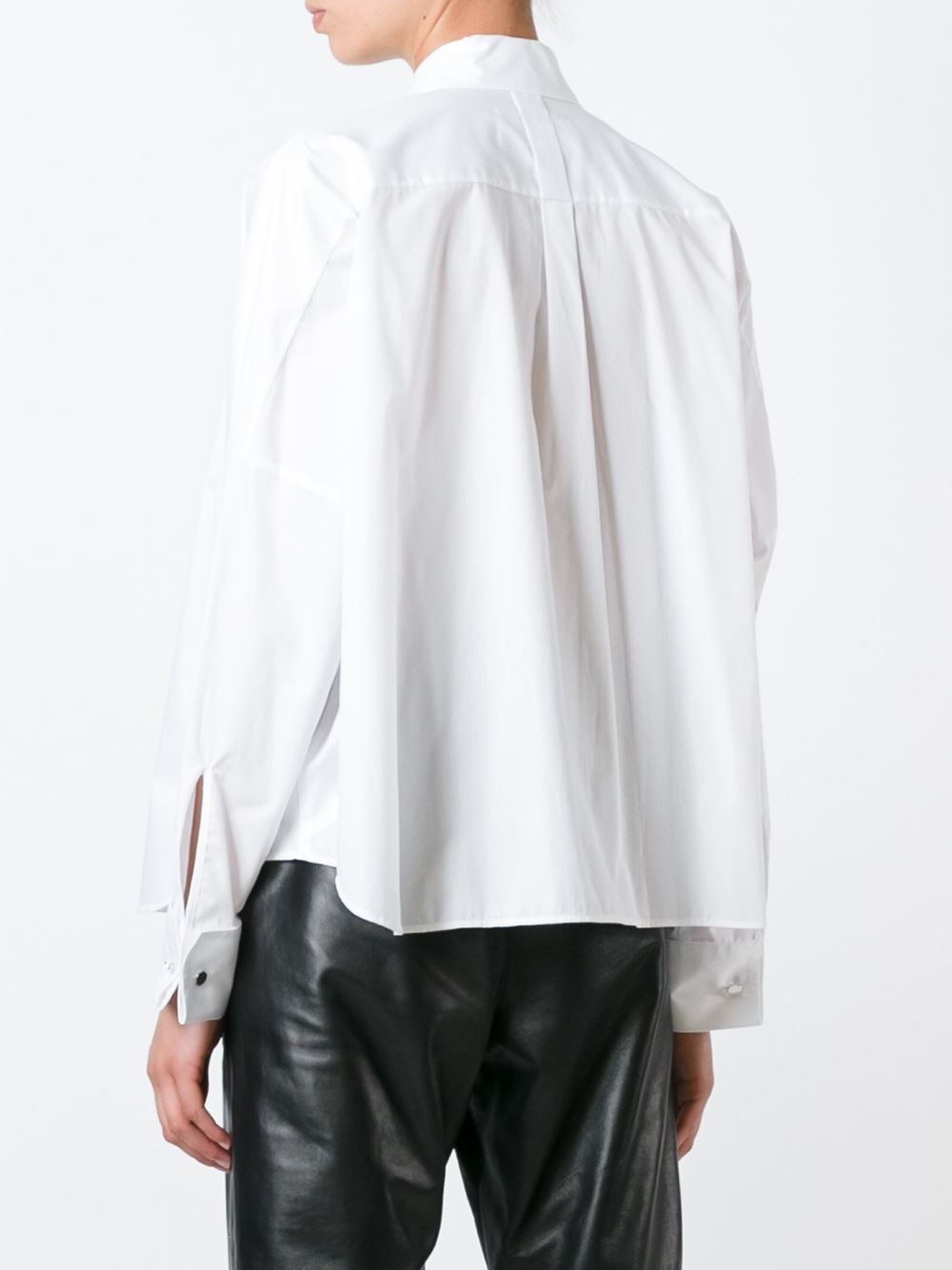 pleated front shirt