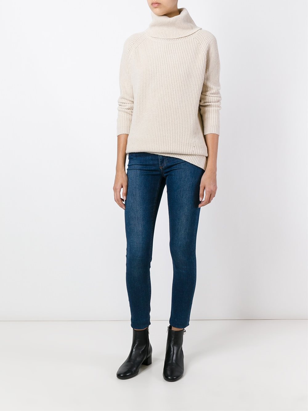 ribbed turtleneck jumper