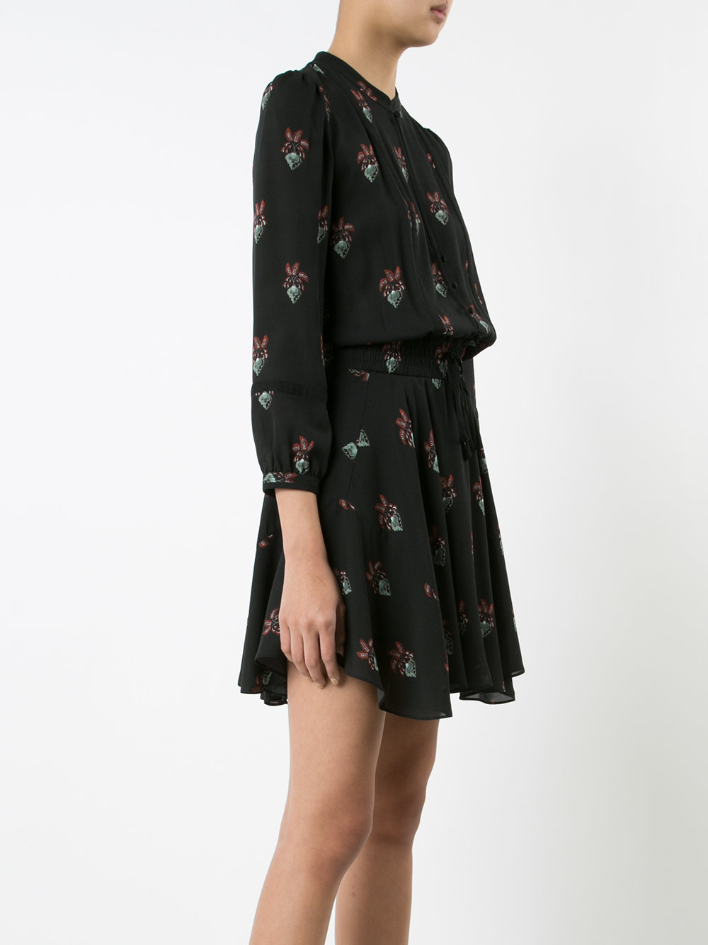 flowers print shirt dress