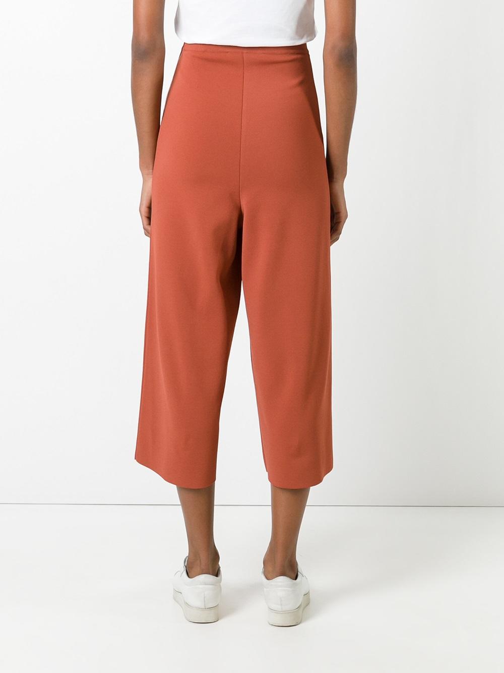 cropped wide leg trousers