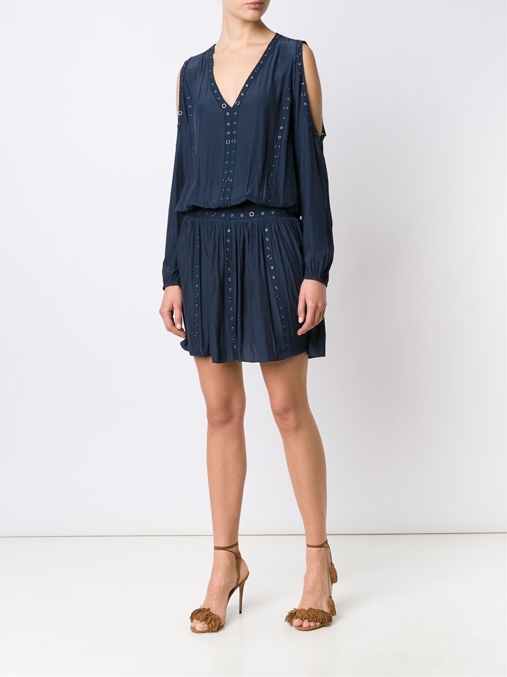 off shoulder v neck dress