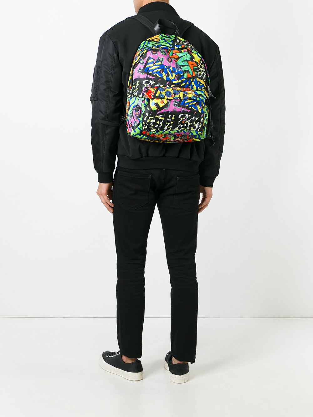 graffiti print backpack